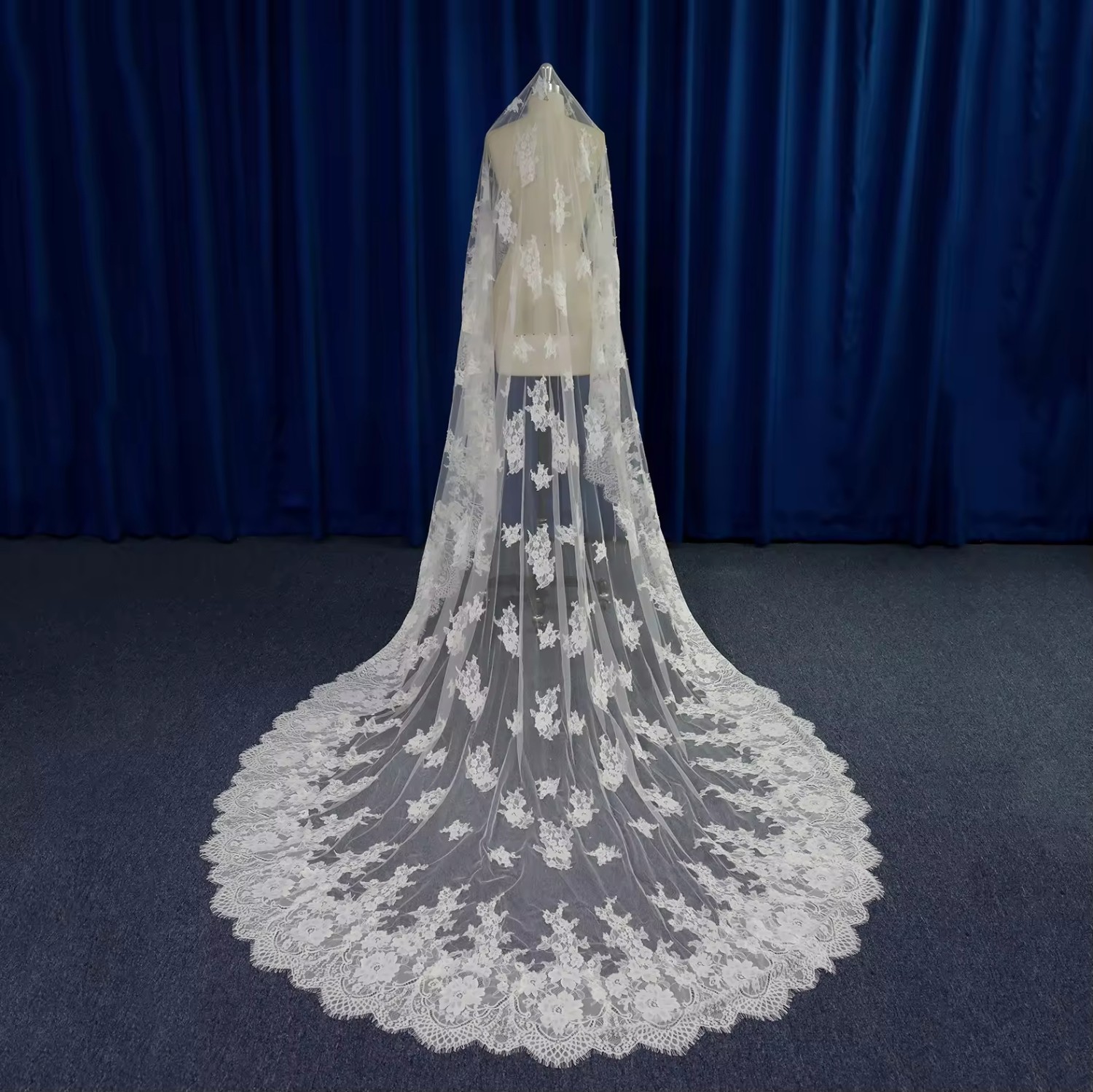 Fantastic Long Bridal Accessaries Wedding Veils with Lace